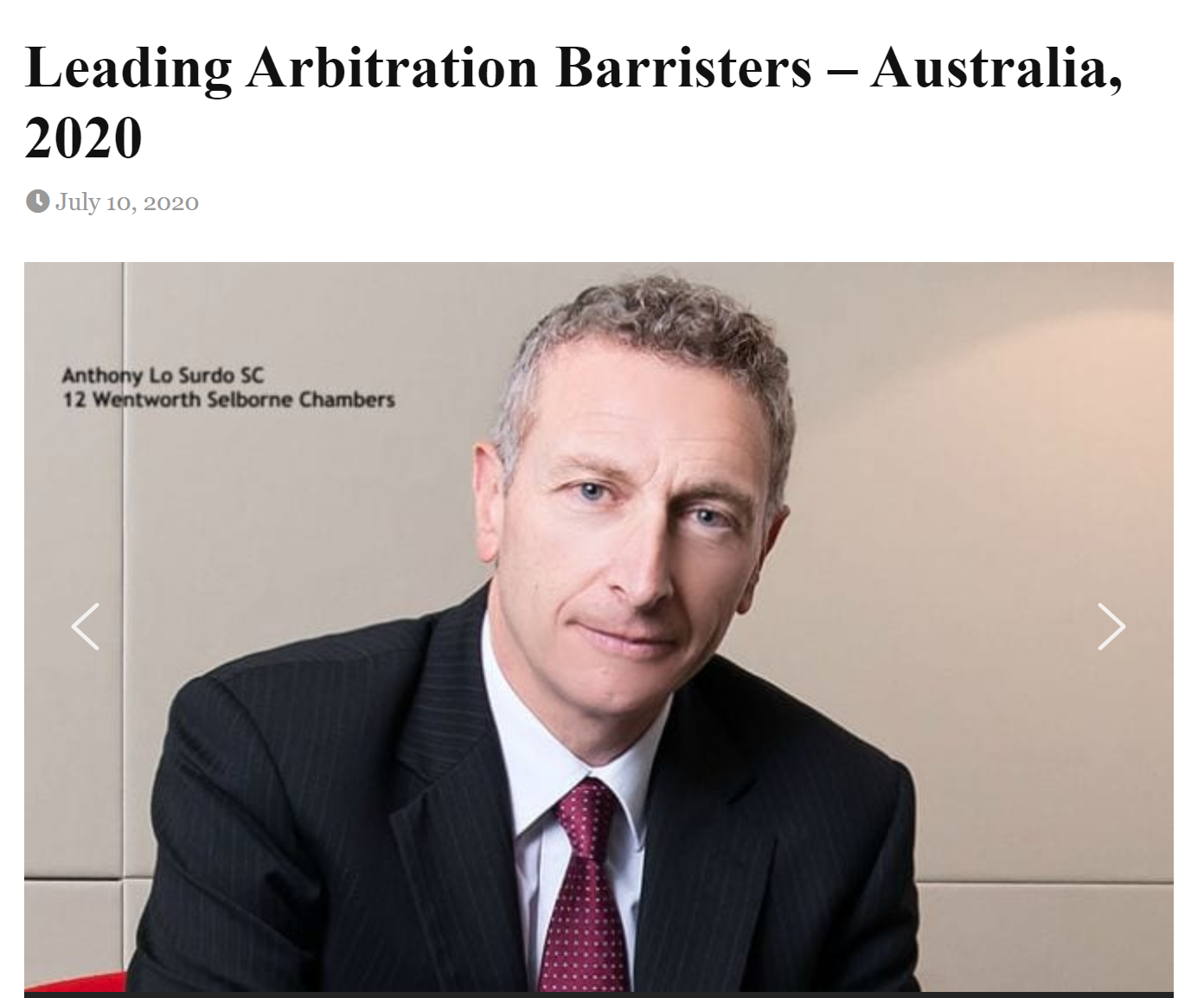 Doyles Guide To Leading Australian Arbitration Barristers